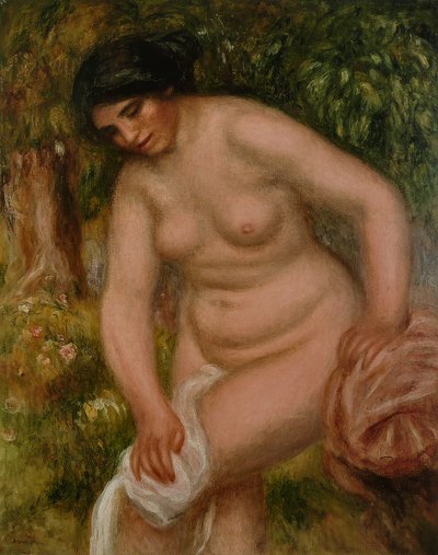 Die braune Badende Gabrielle beim Abtrocknen von Pierre Auguste Renoir